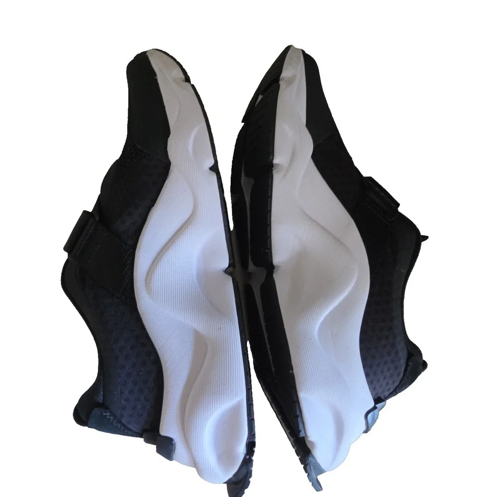 Sorel Women's Kinetic Rnegd Strap Shoes Sneakers in Black White Size 7